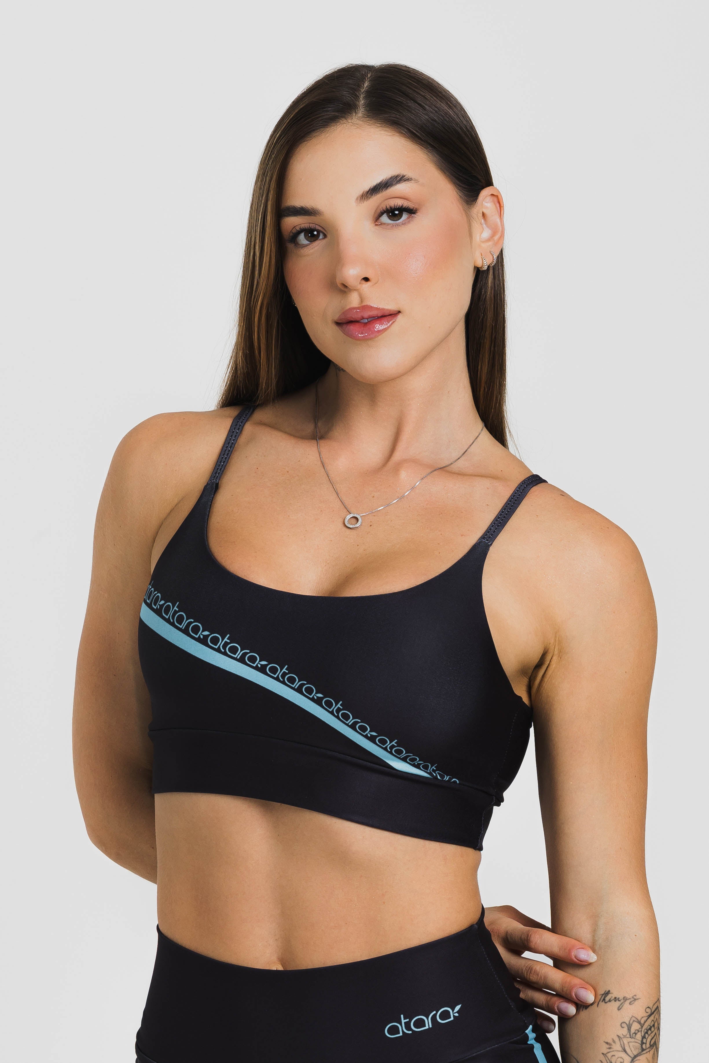Top Alcinha Black and Blue - atarafitness