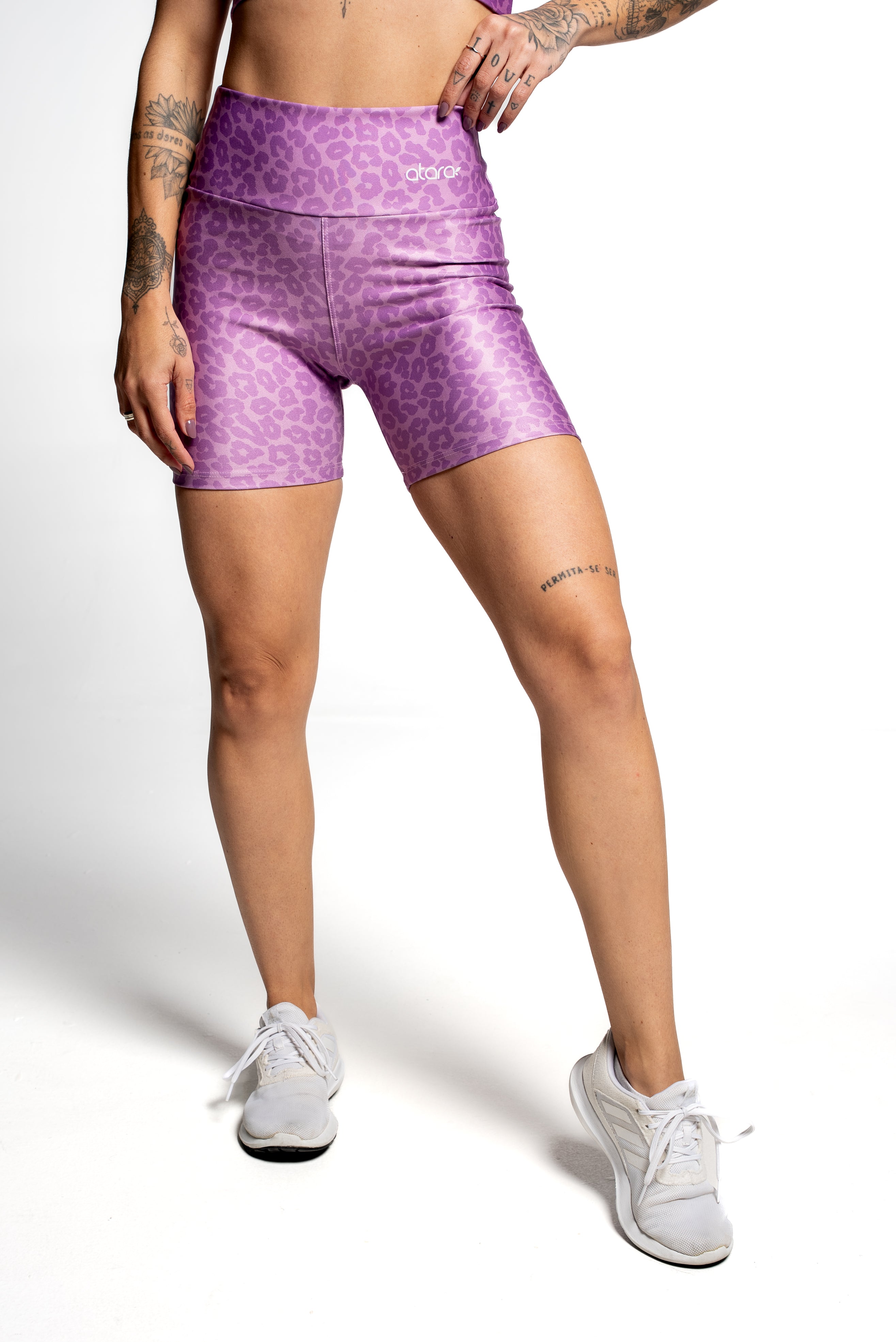 Bermuda Estampa Onça Roxa - atarafitness