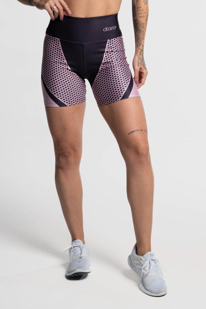 Bermuda Estampa Renda Rosa - atarafitness