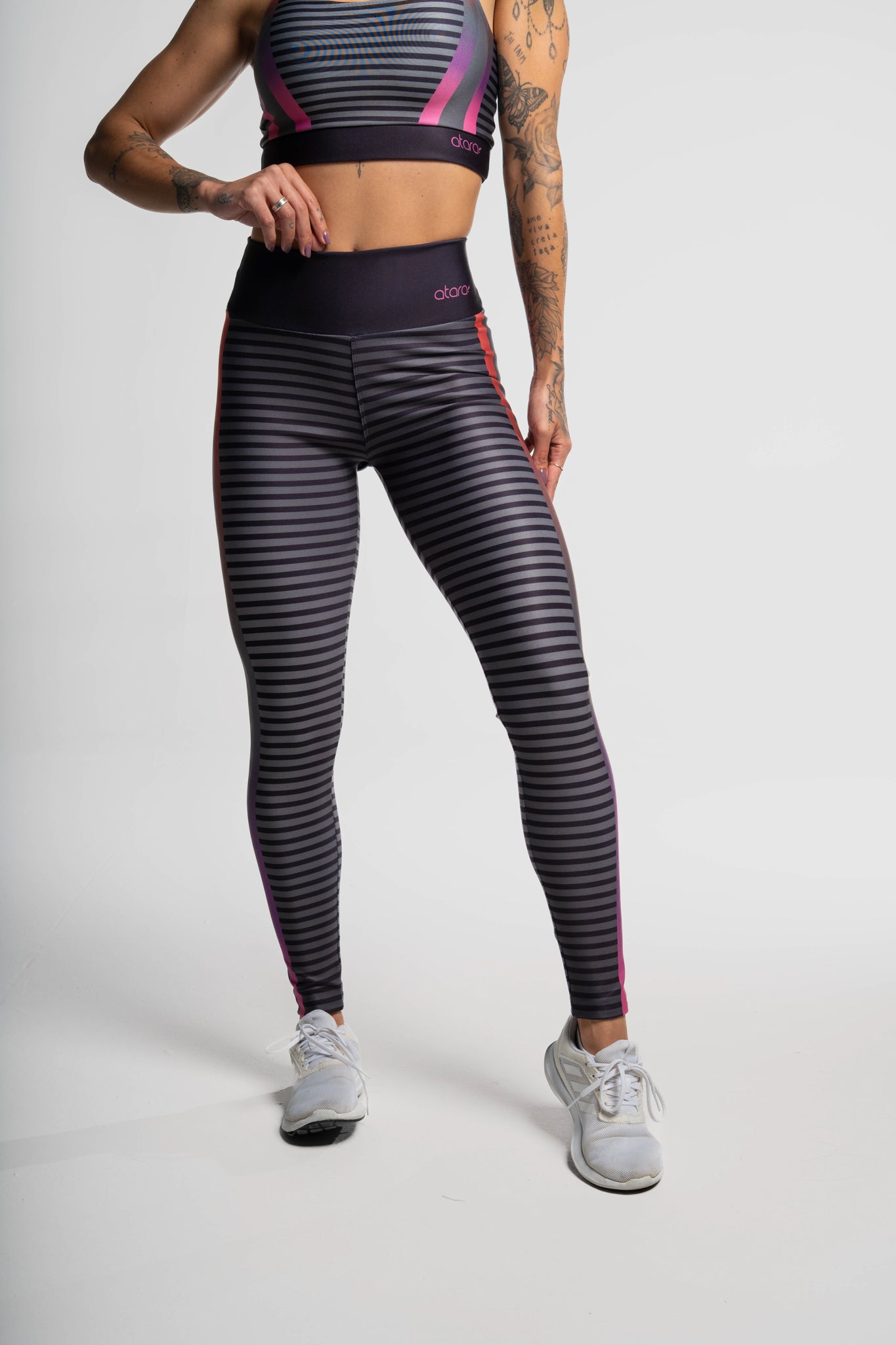 Legging Estampa Localizada Listra Degradê - atarafitness
