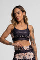 Top Alcinha Flower Black