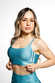 Top Alcinha Texture Blue