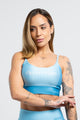Top Alcinha Três Cores Azul