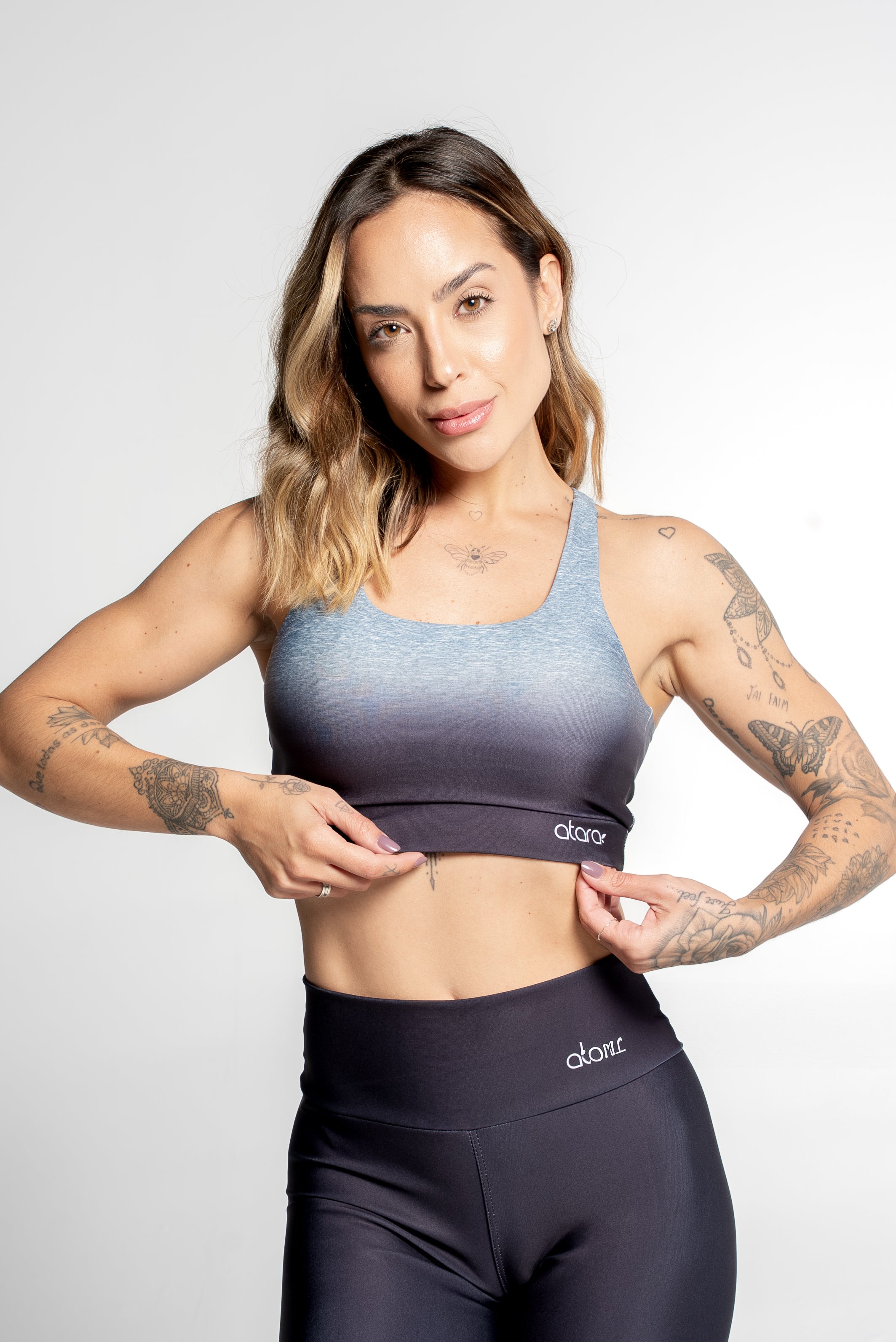 Top Estampa Immersion Cinza - atarafitness