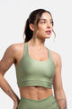 Top Nadador Estampa Lisa Verde Musgo
