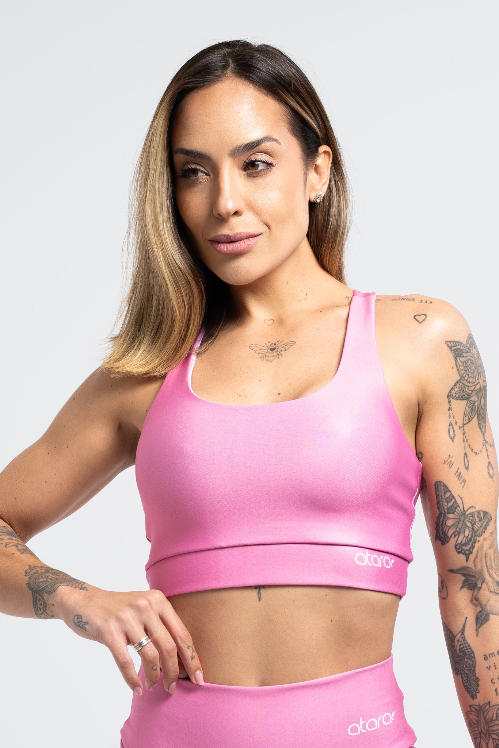 Top Nadador Básico Liso Rosa - atarafitness