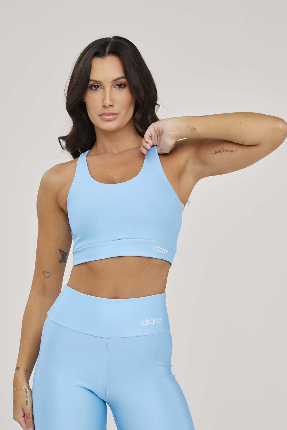 Top Nadador Liso Azul Bebê - atarafitness
