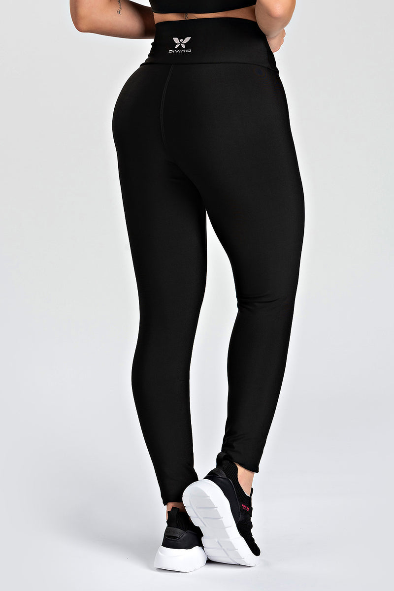 Legging Básica Lisa Preta - atarafitness