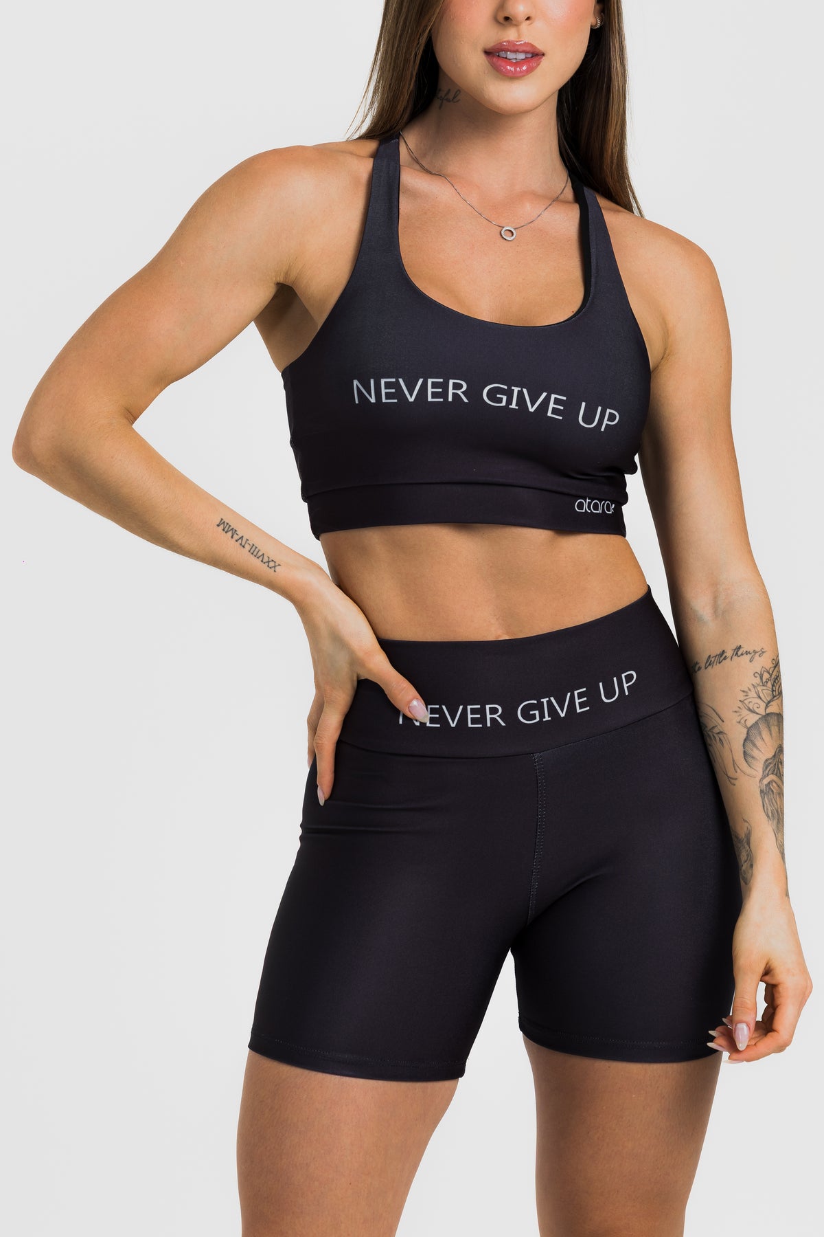 Bermuda Never Give Up Black - atarafitness