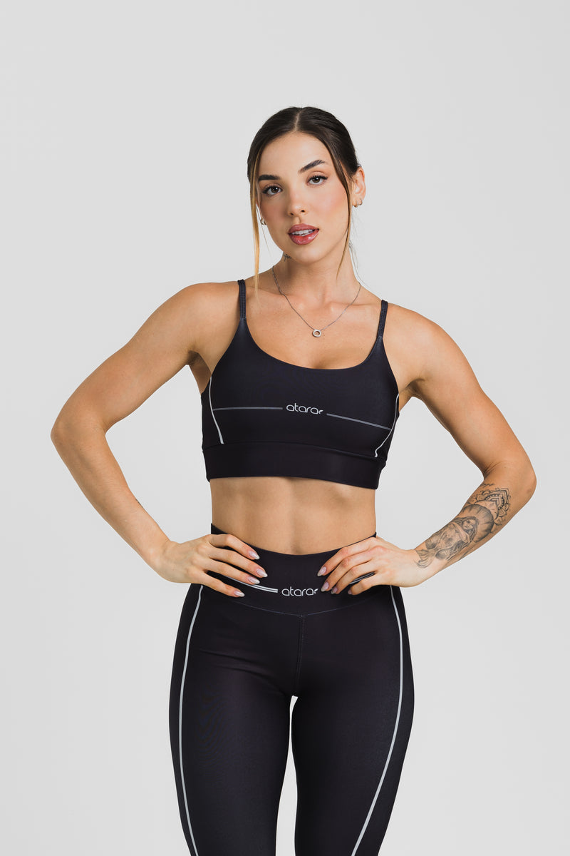 Top Alcinha Up Long Black - atarafitness