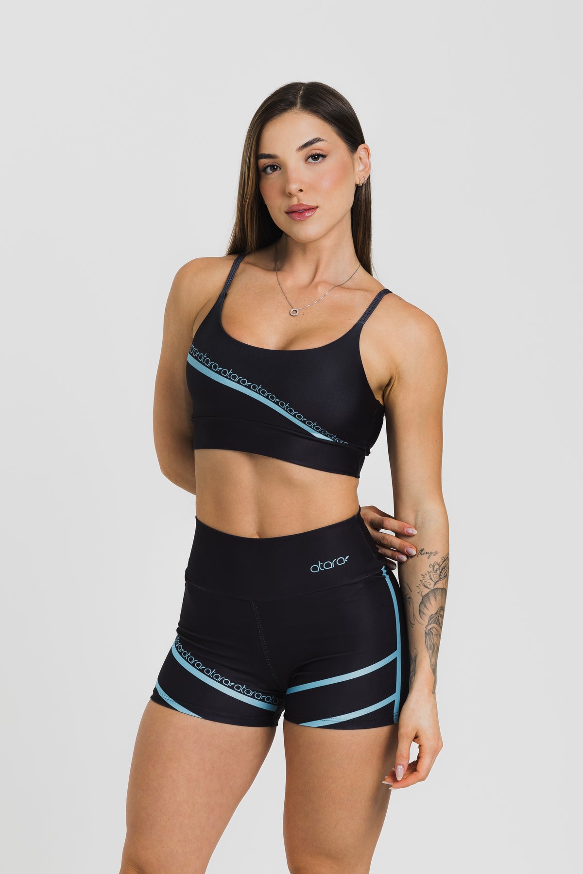 Shorts Curto Black and Blue - atarafitness
