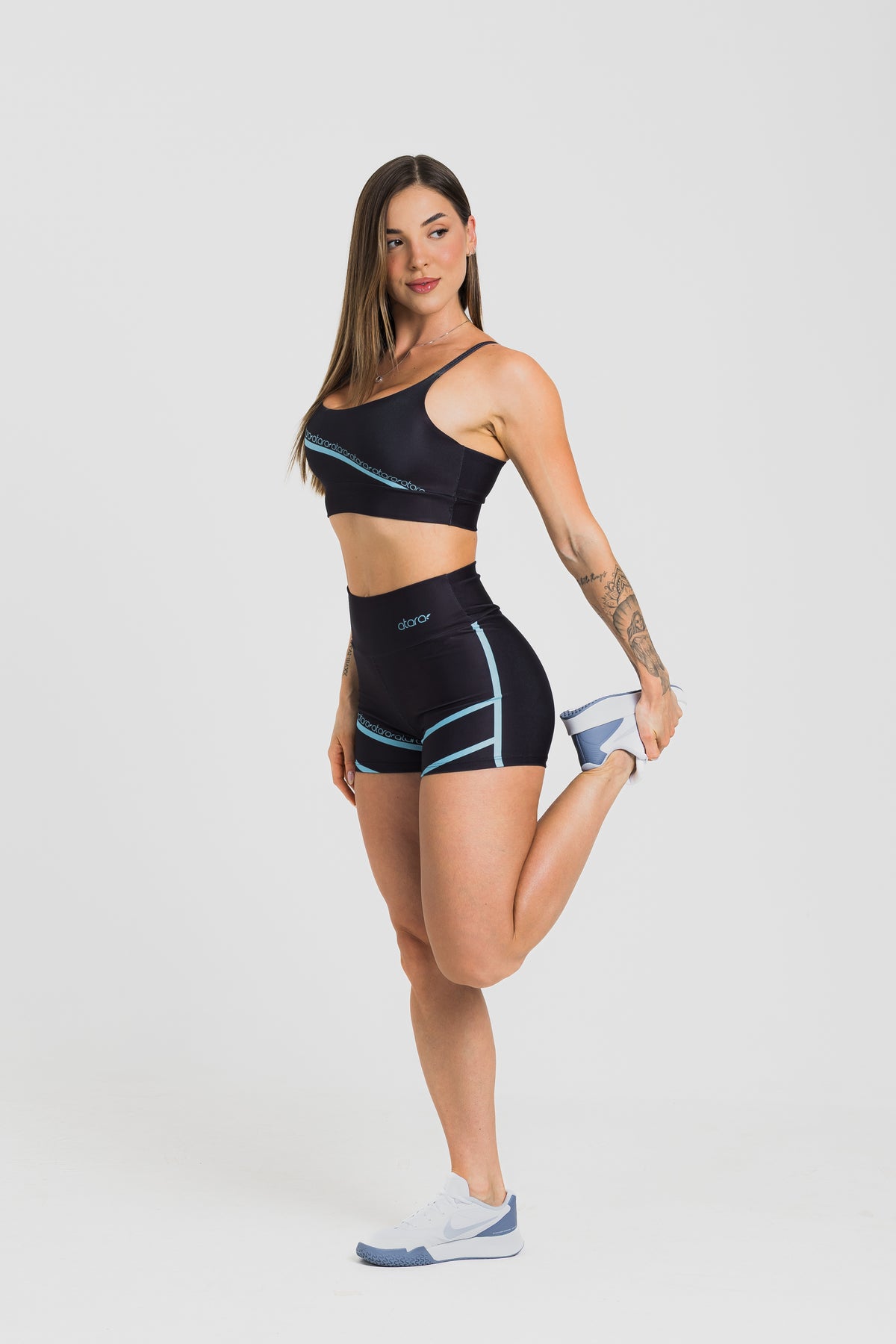 Shorts Curto Black and Blue - atarafitness
