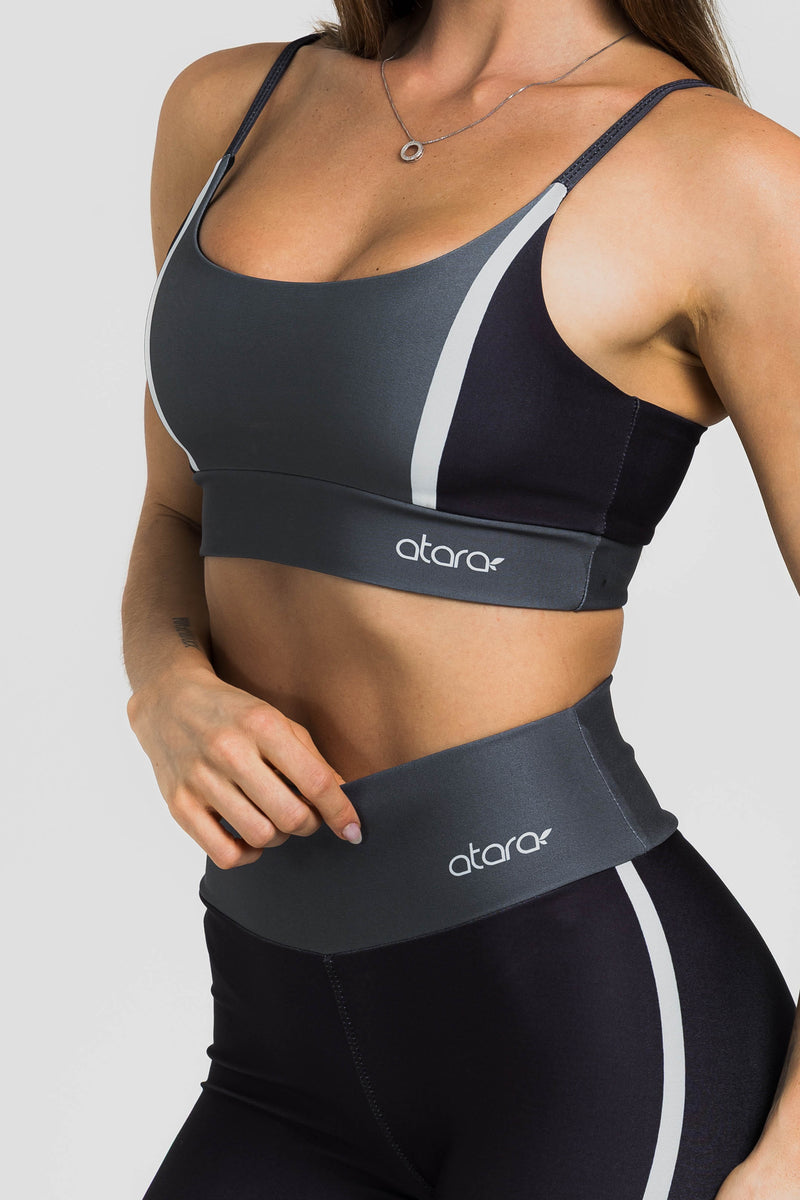 Top Alcinha Graphite Black - atarafitness