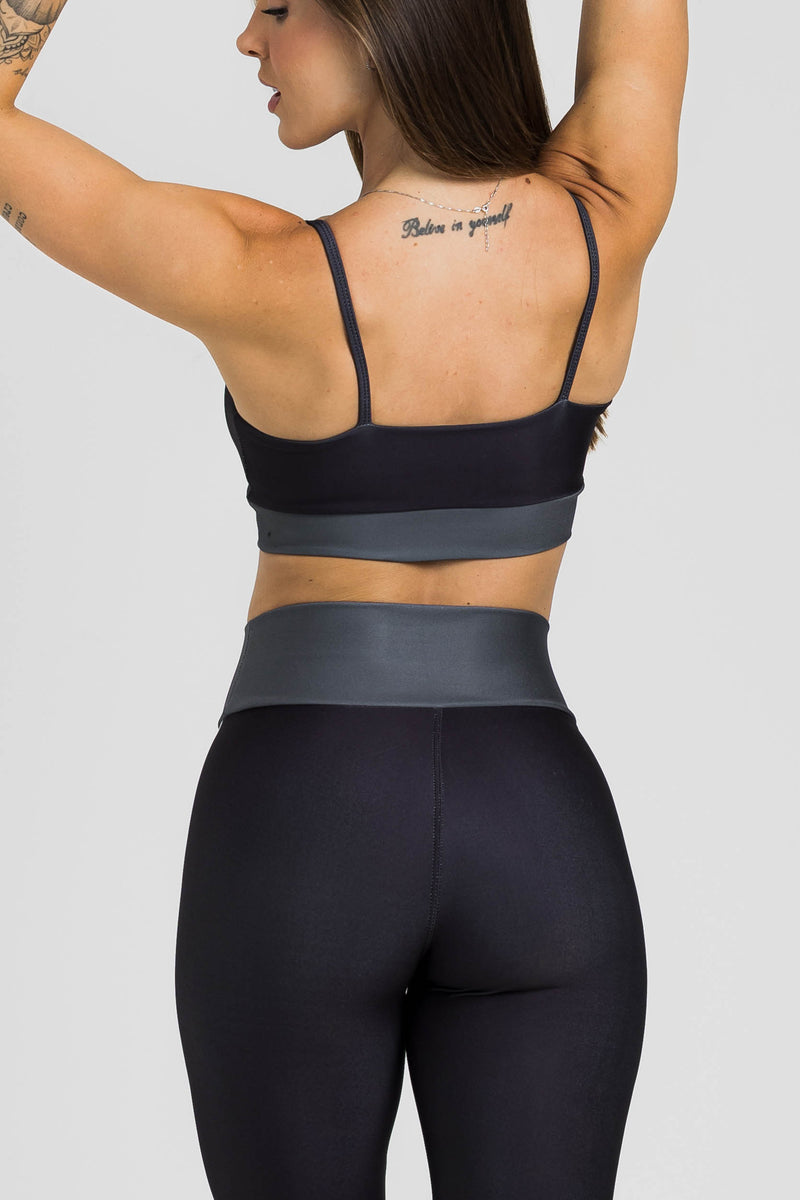 Top Alcinha Graphite Black - atarafitness