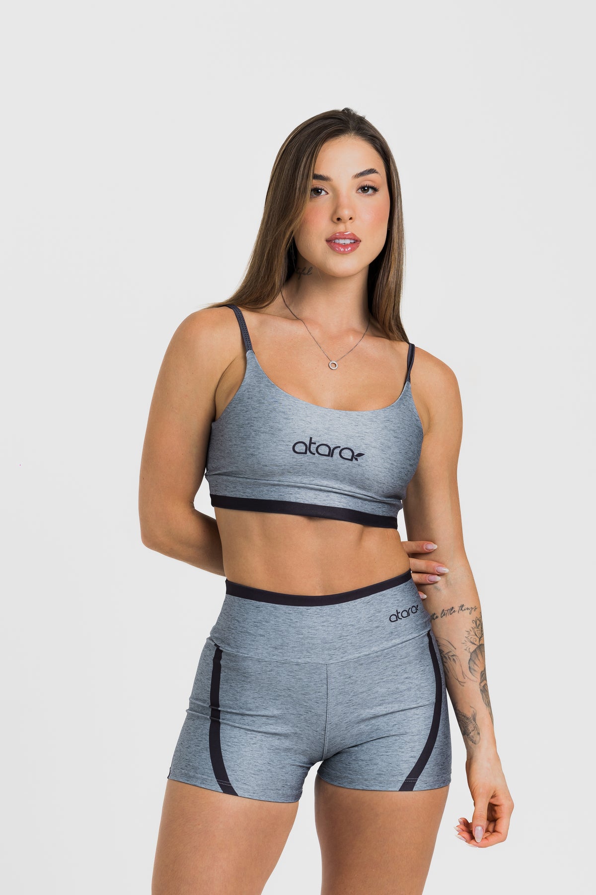 Shorts Curto Melange Black - atarafitness