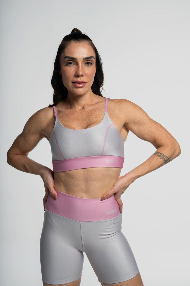 Bermuda Cursiva Rosa - atarafitness