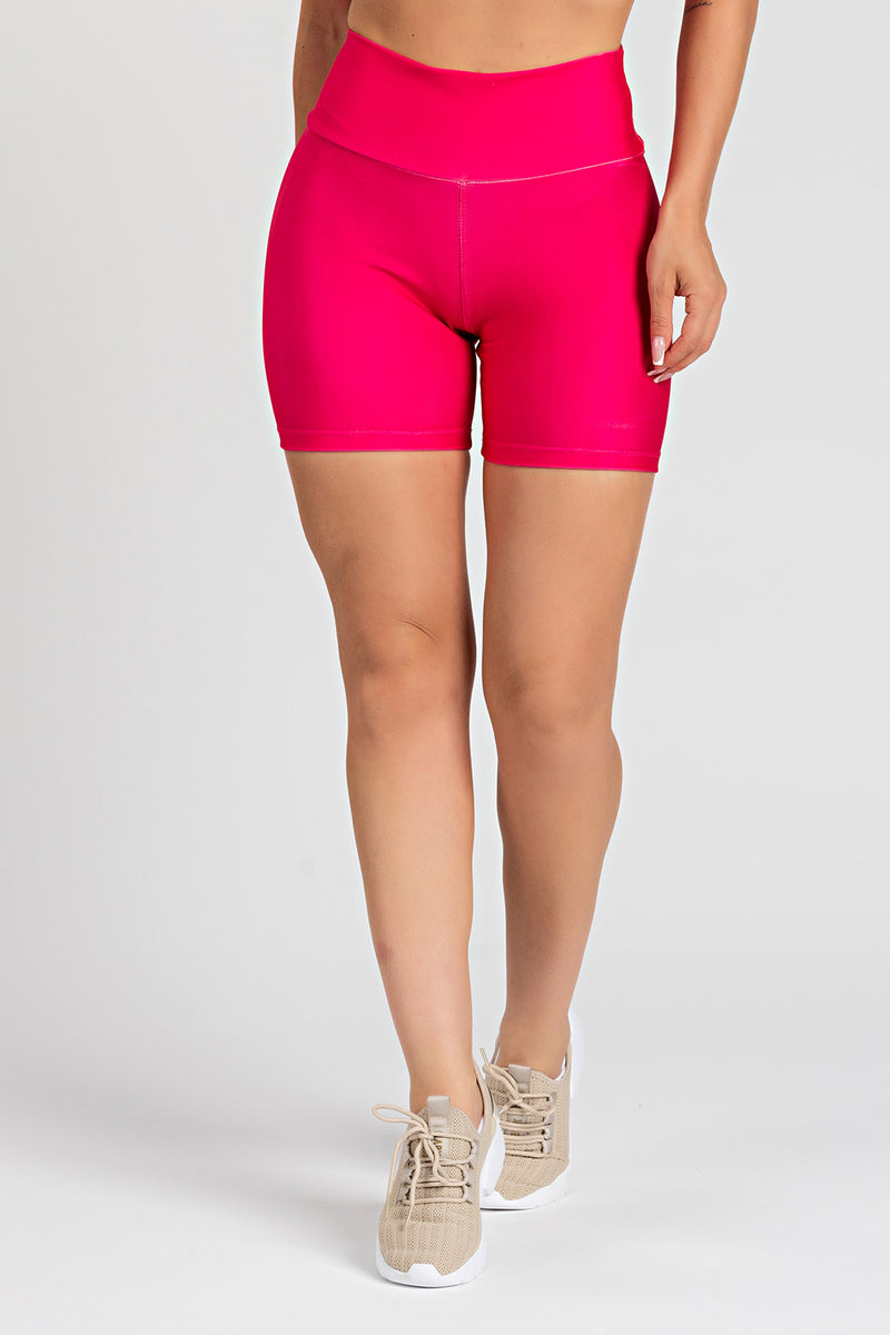 Bermuda Estampa Lisa Rosa Neon - atarafitness