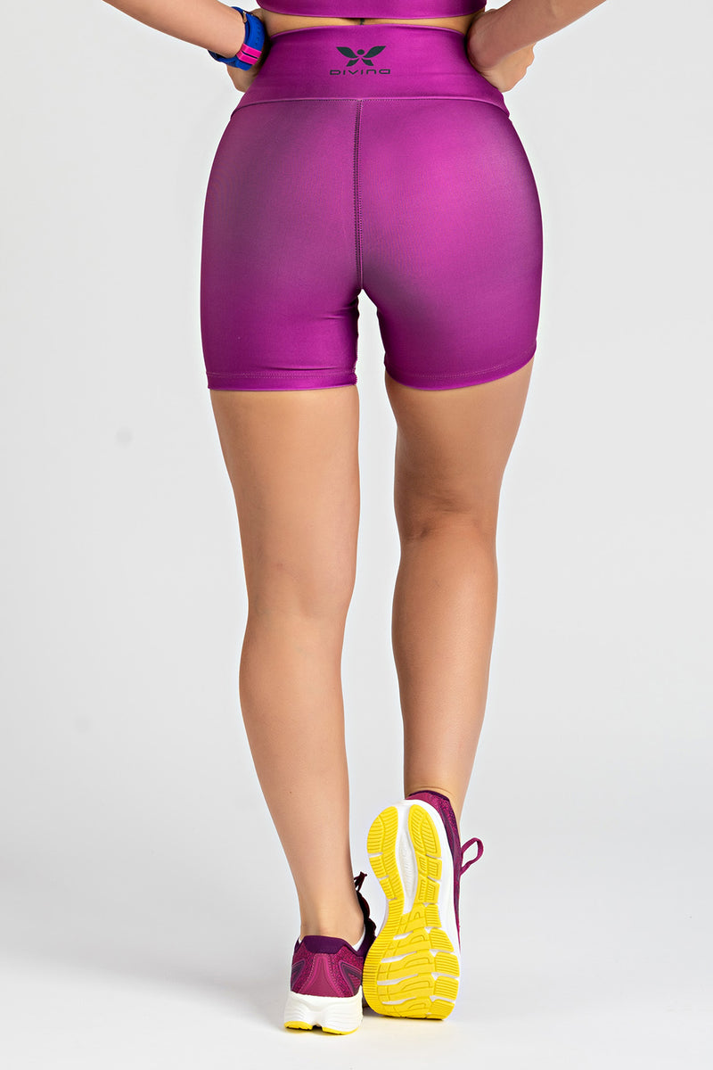Bermuda Estampa Lisa Violeta - atarafitness