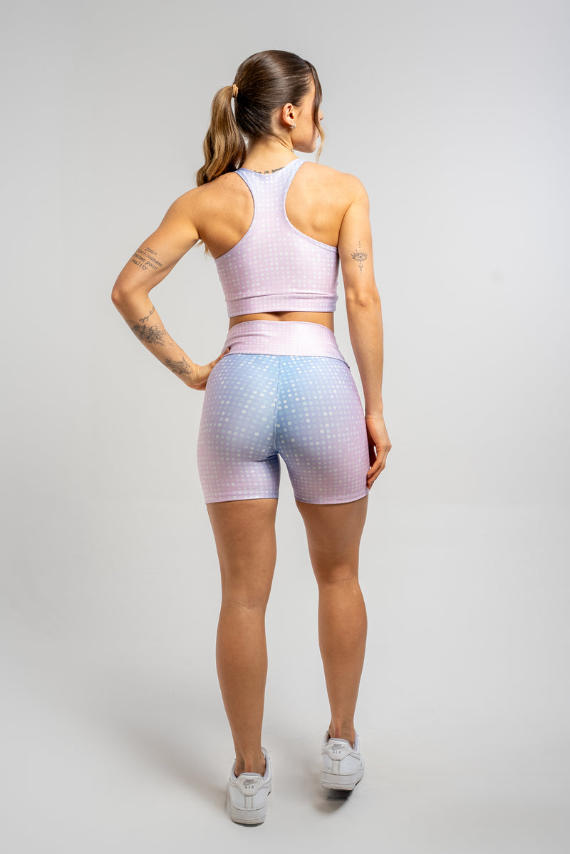 Bermuda Estampa Localizada Poá Brilho - atarafitness