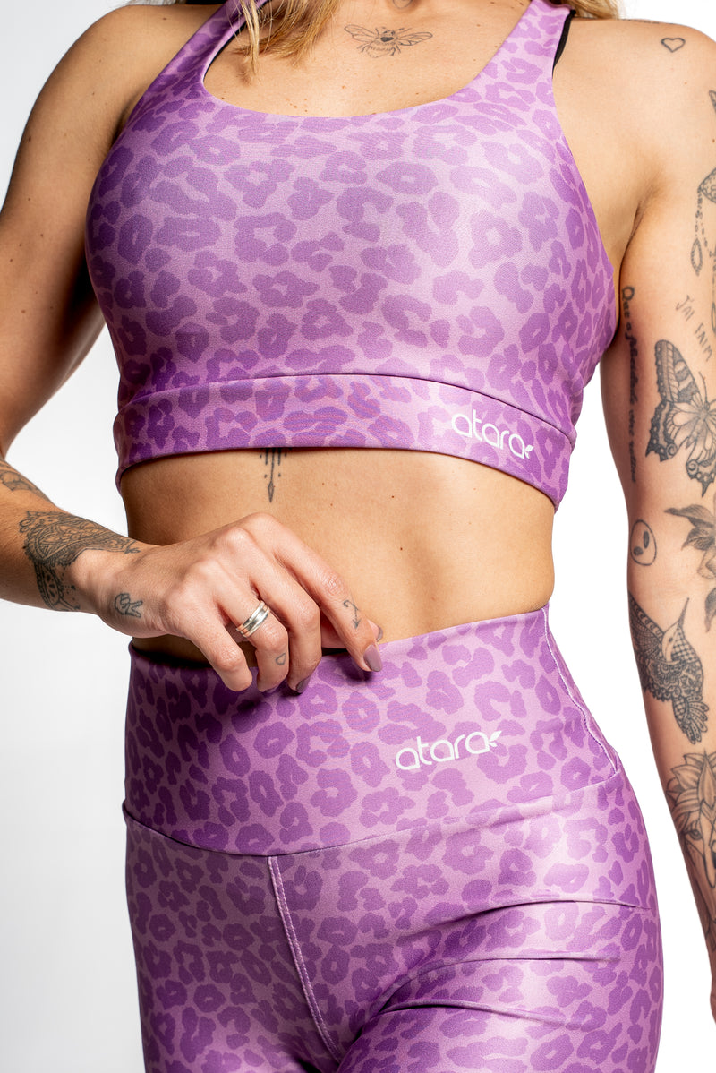 Bermuda Estampa Onça Roxa - atarafitness