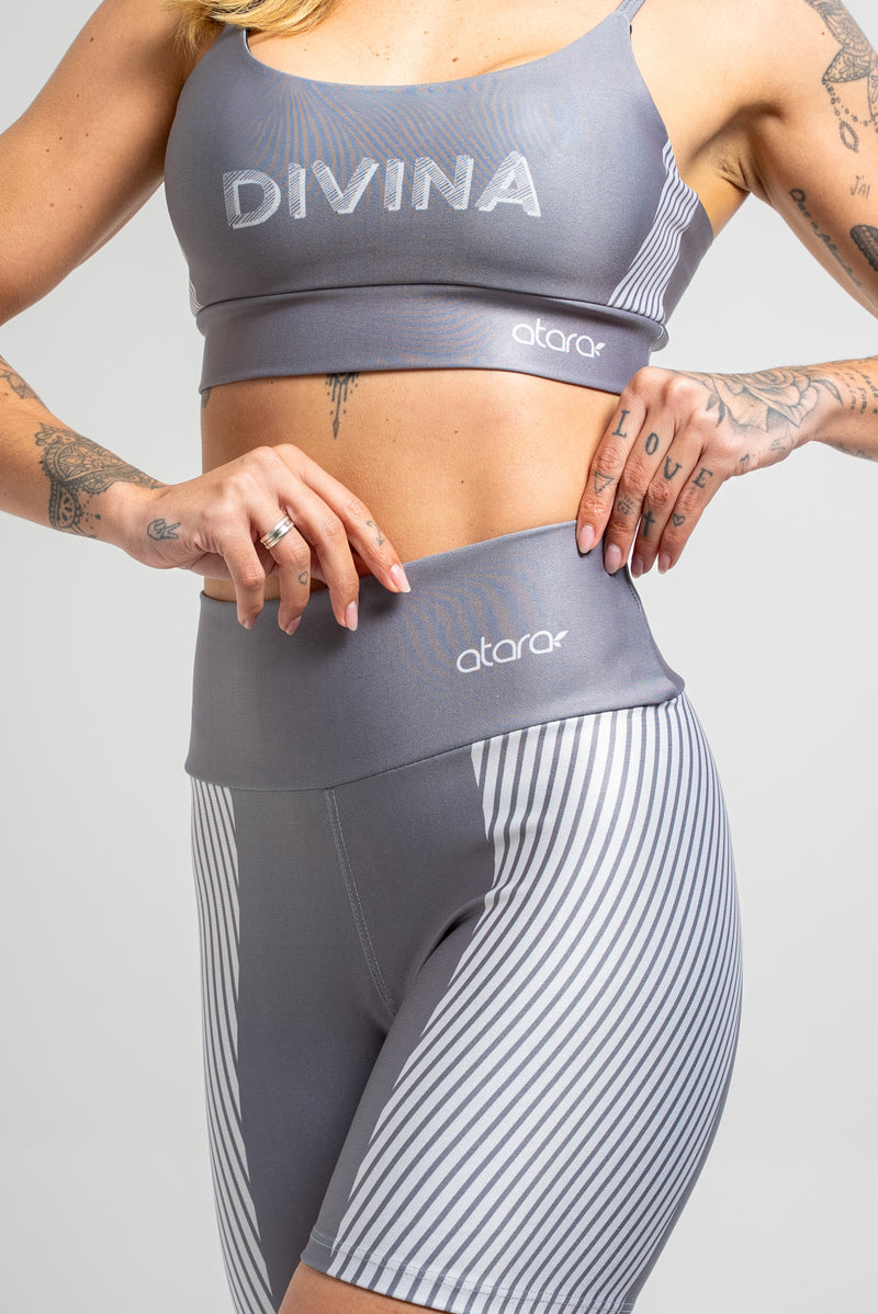 Bermuda Listra Cinza - atarafitness