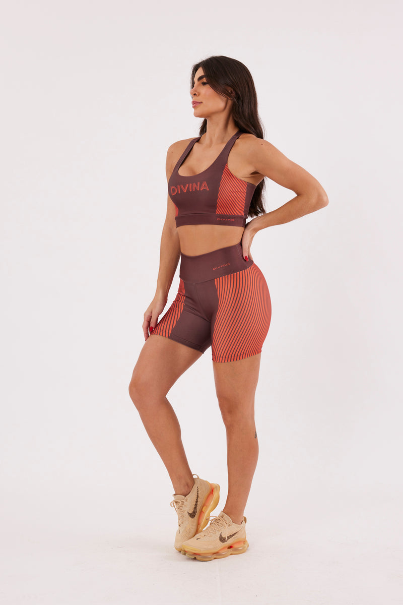 Bermuda Listra Laranja - atarafitness