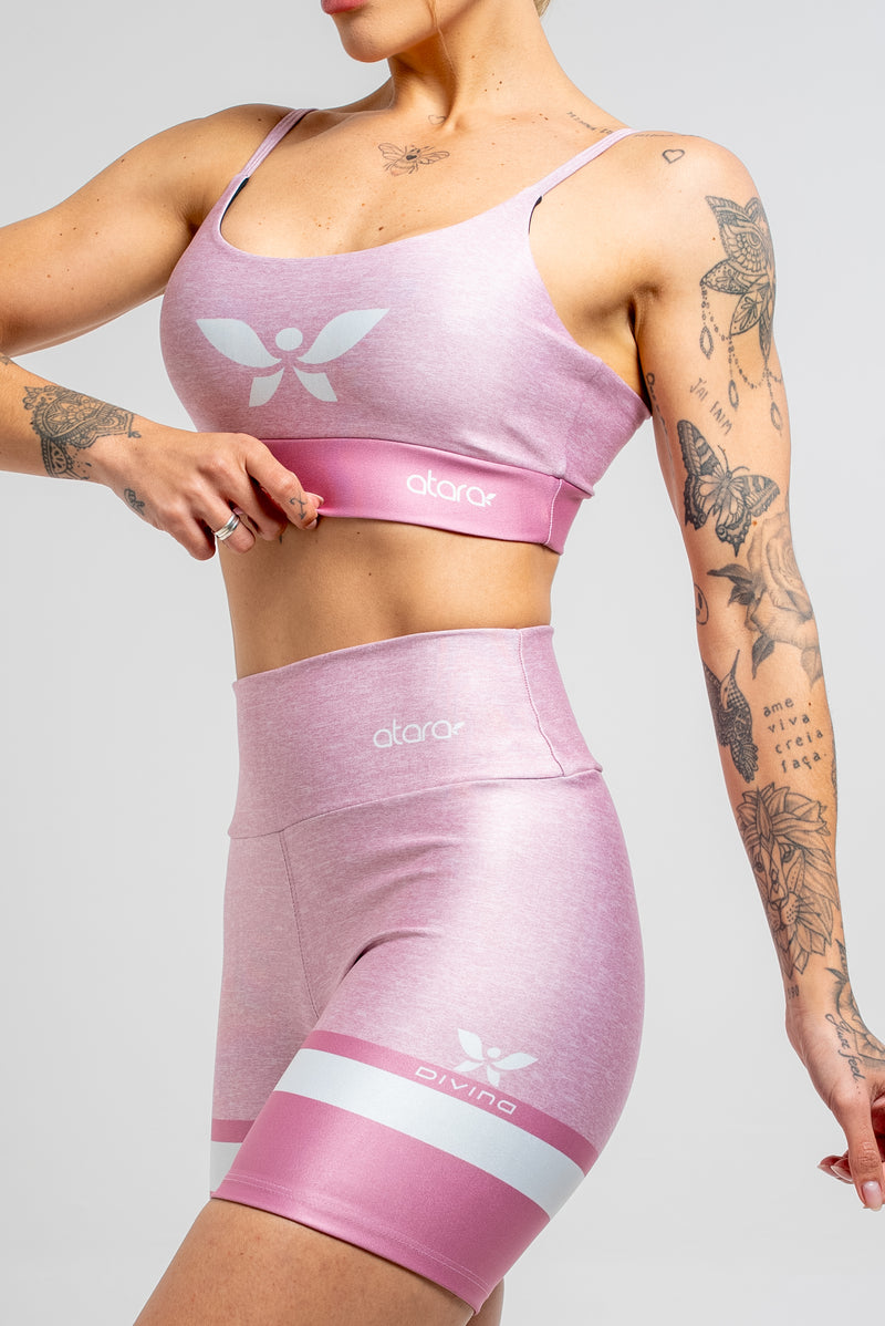 Bermuda Mesclada Rosa - atarafitness