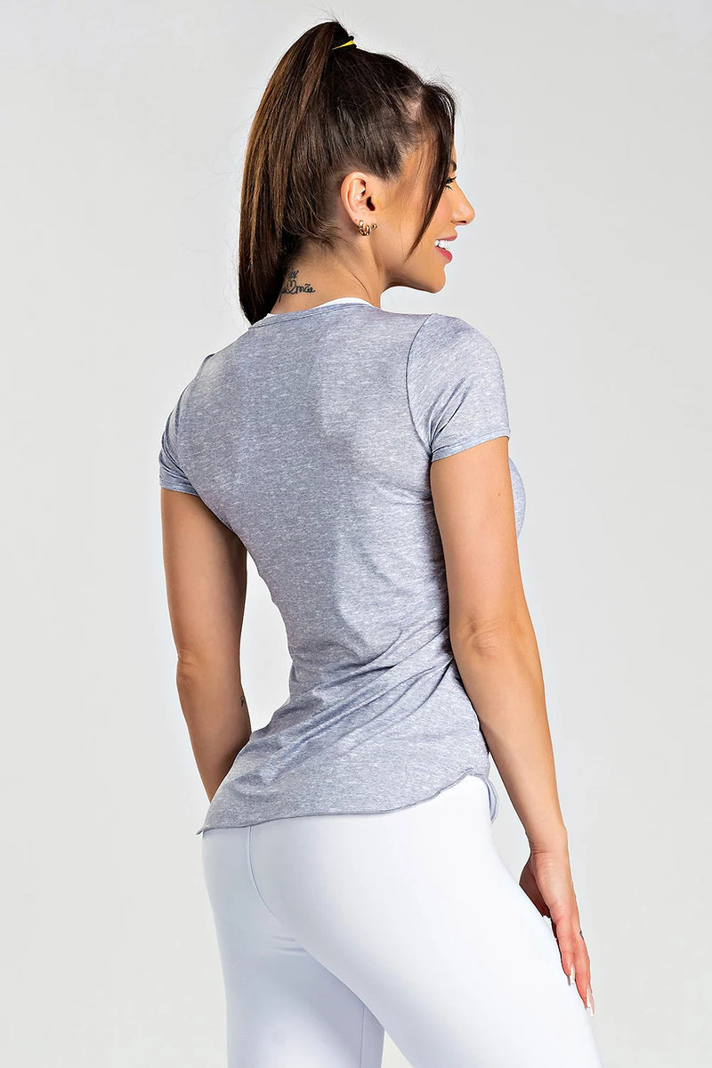 Blusa Mescla Cinza - atarafitness