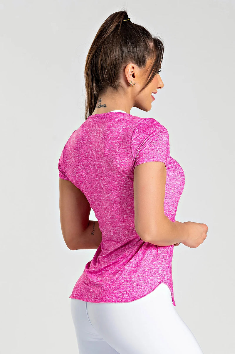 Blusa Mescla Rosa Pink - atarafitness