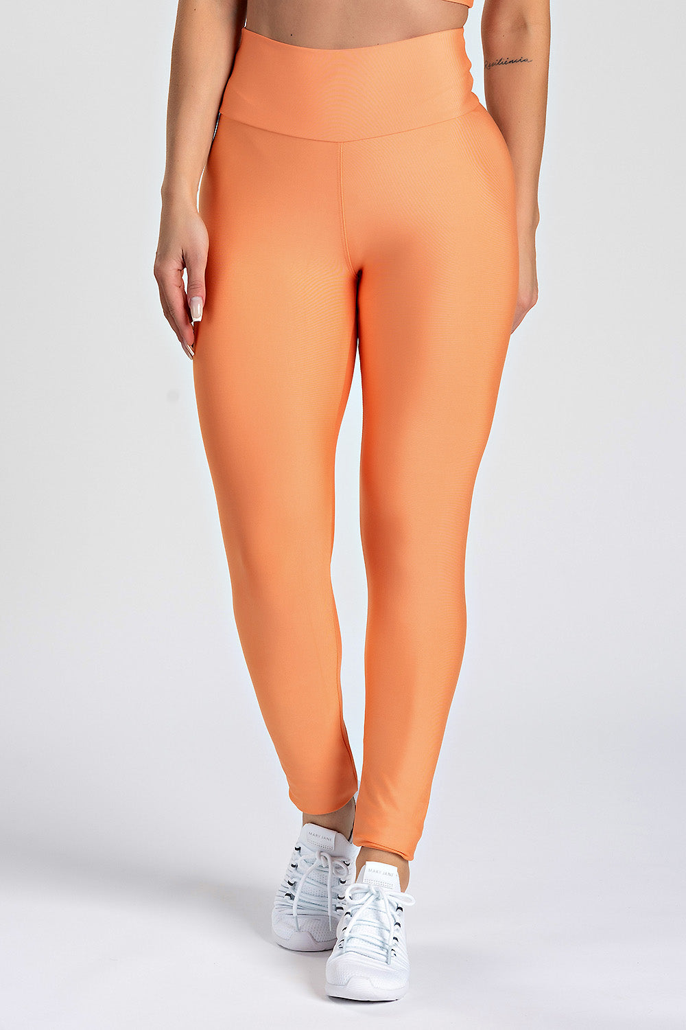 Legging Básica Lisa Laranja - atarafitness