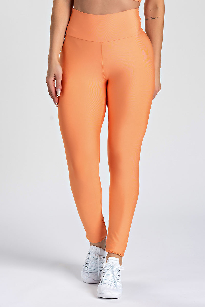 Legging Básica Lisa Laranja - atarafitness