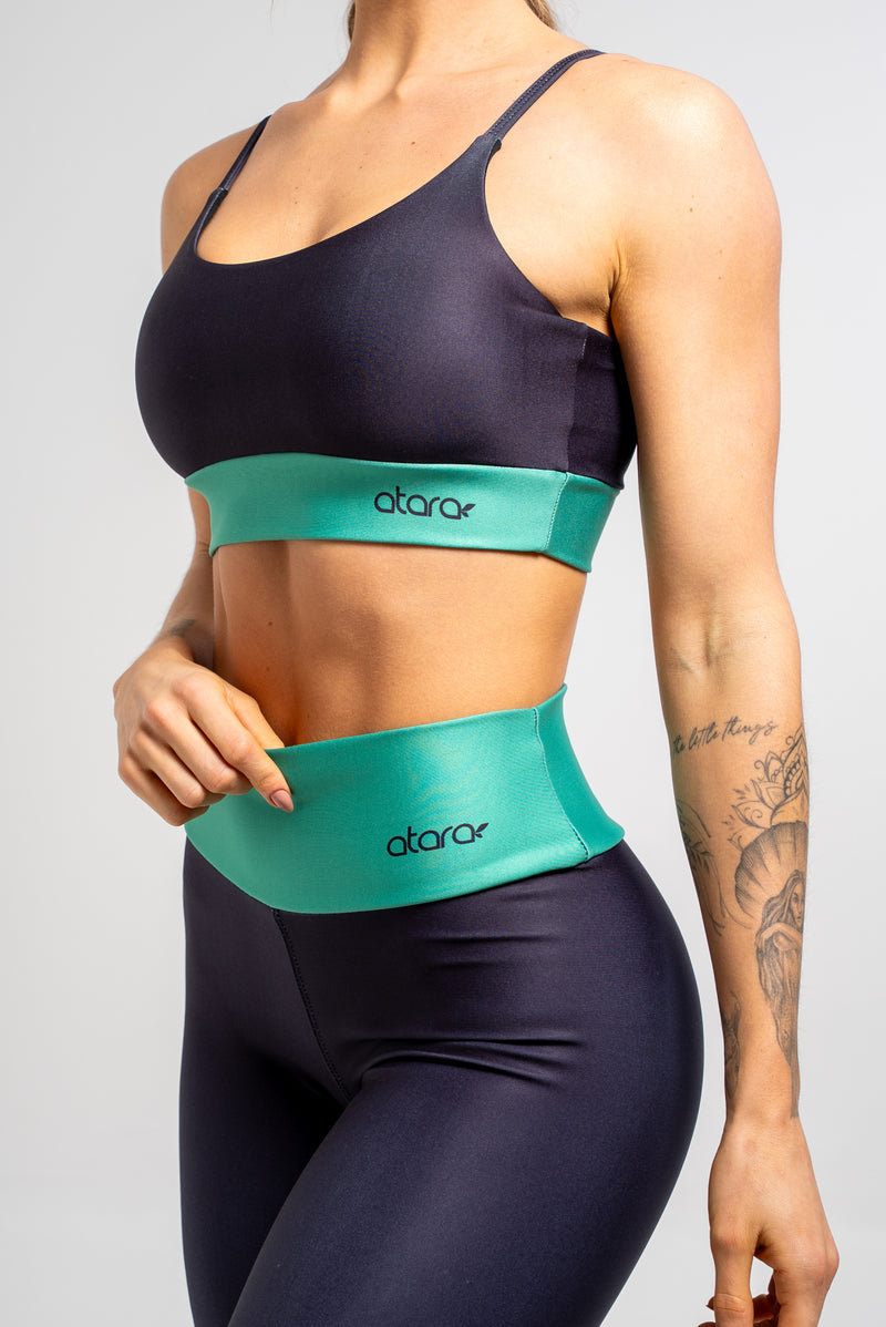 Legging Color Block Green - atarafitness