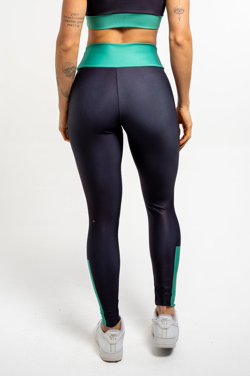 Legging Color Block Green - atarafitness