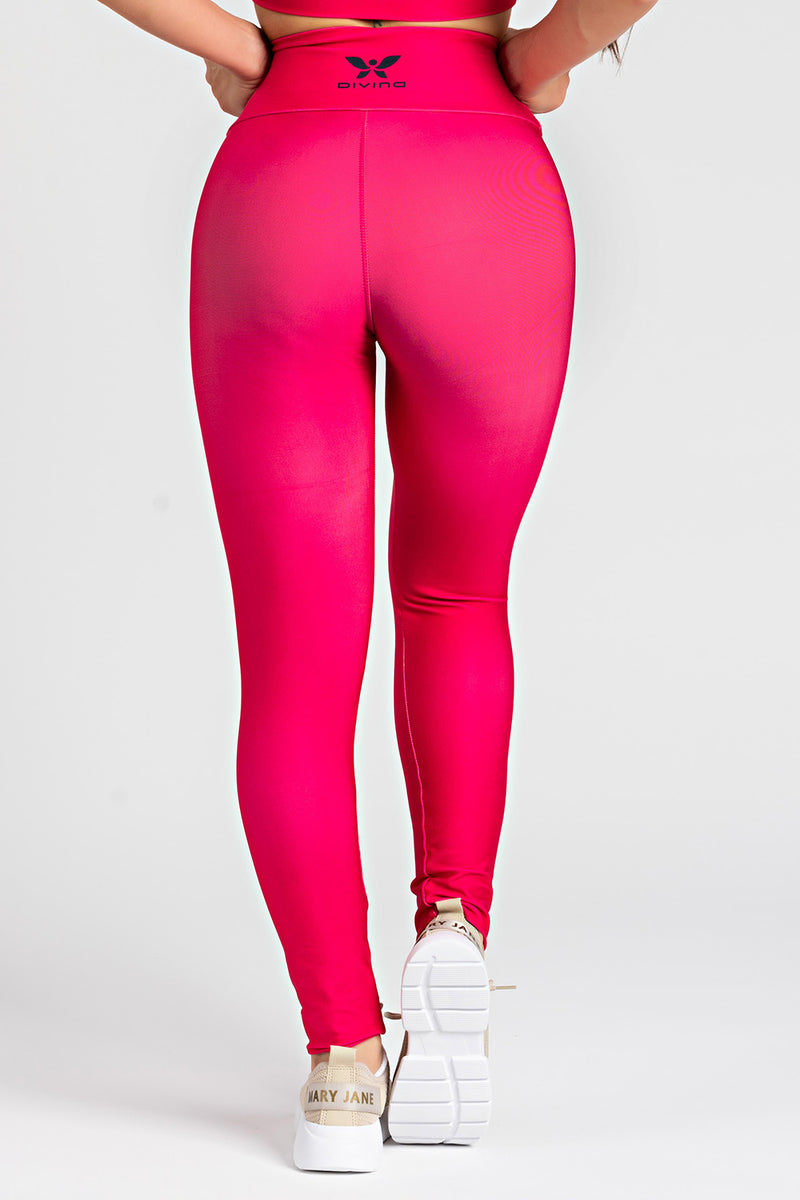 Legging Estampa Lisa Rosa Neon - atarafitness