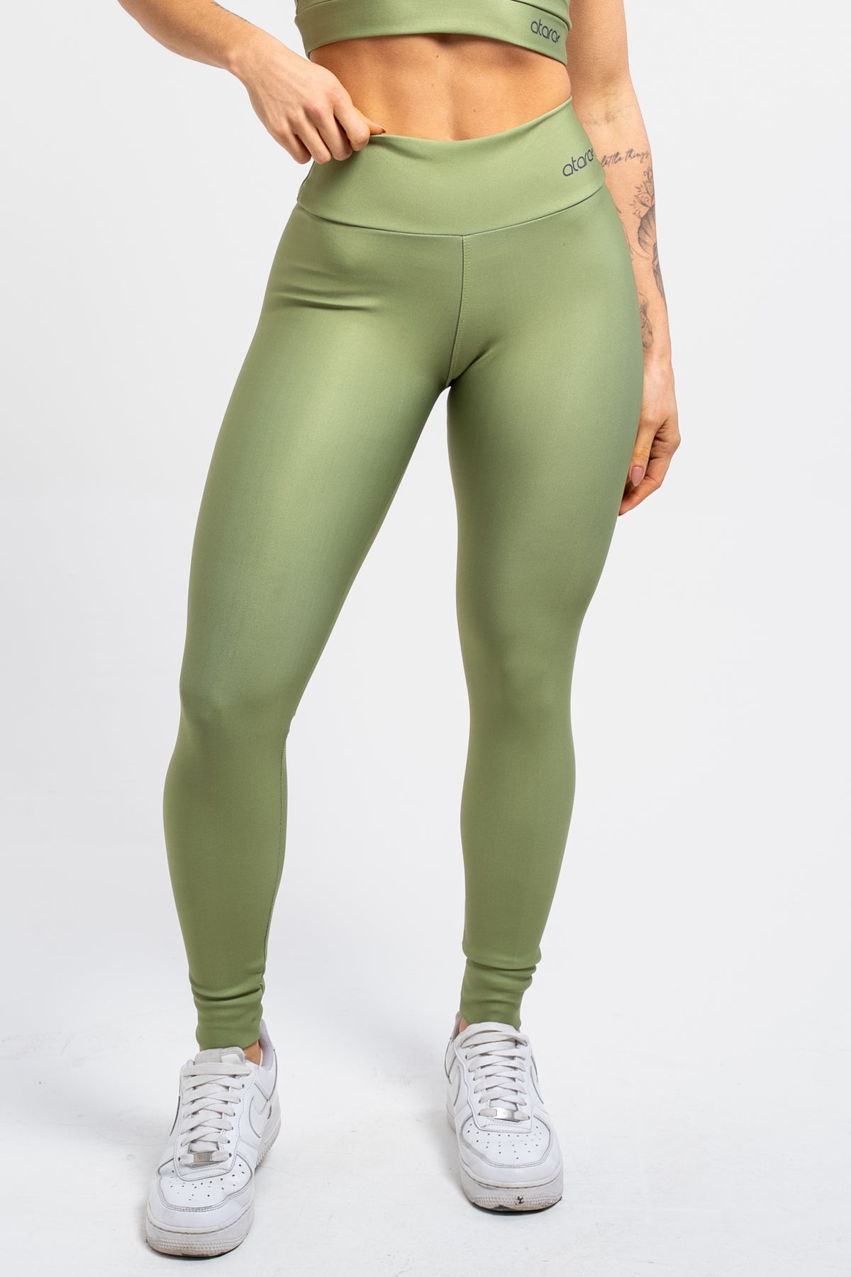 Legging Estampa Lisa Verde Musgo - atarafitness