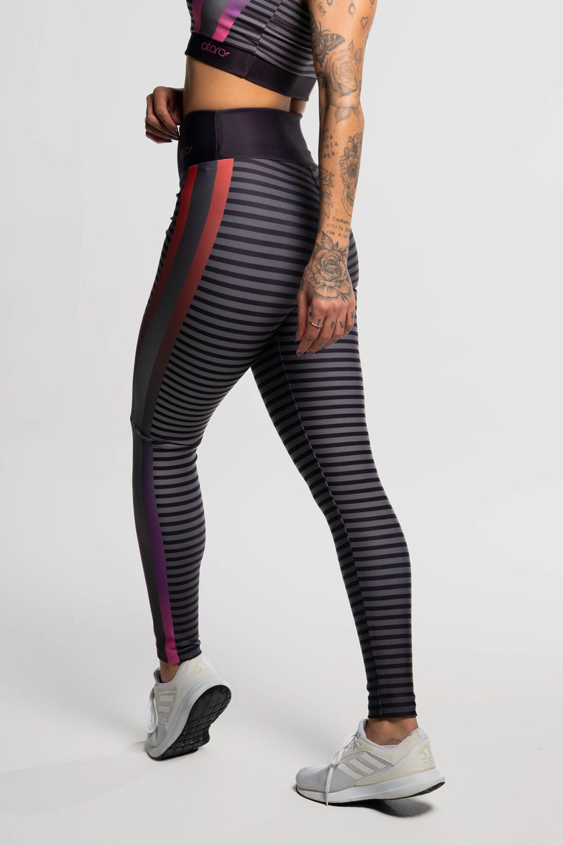 Legging Estampa Localizada Listra Degradê - atarafitness