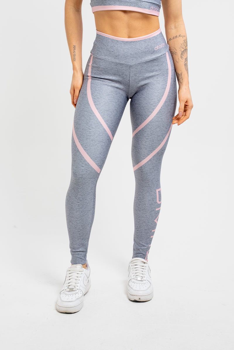 Legging Estampa Localizada Melange Gray - atarafitness