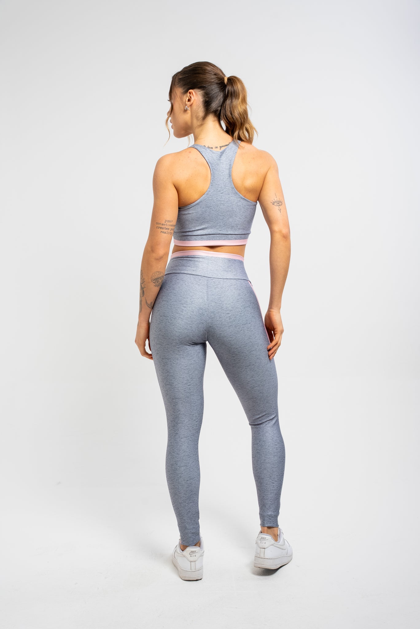 Legging Estampa Localizada Melange Gray atarafitness