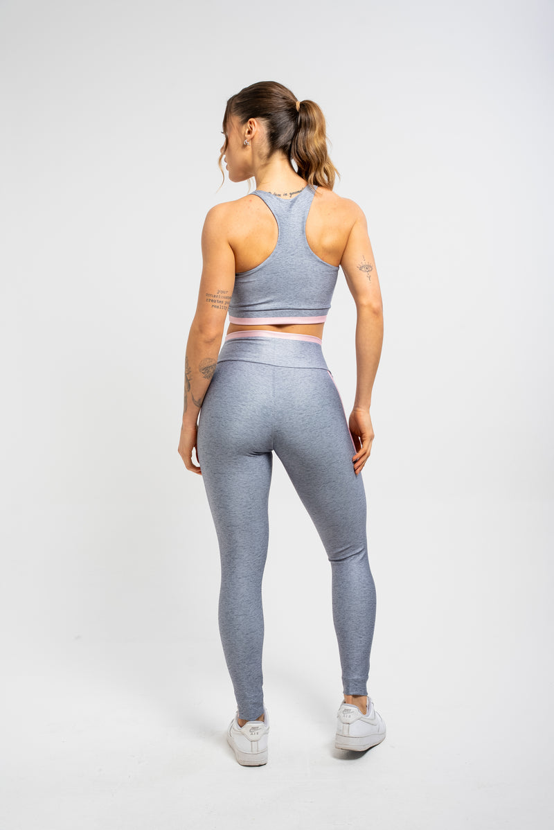 Legging Estampa Localizada Melange Gray - atarafitness