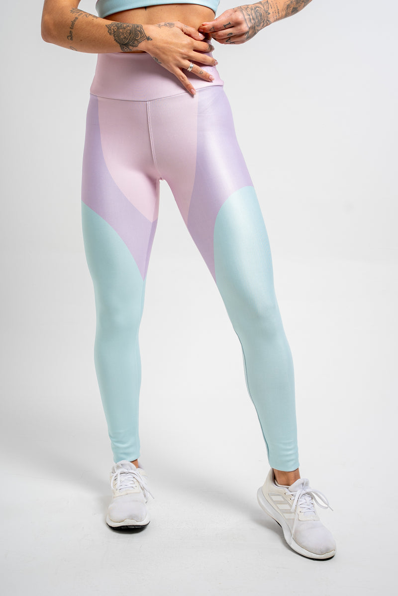 Legging Estampa Localizada Três Cores Rosa - atarafitness