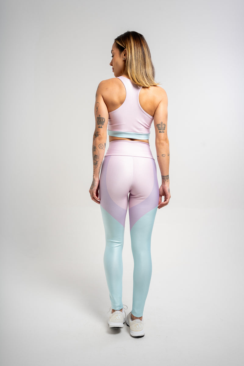Legging Estampa Localizada Três Cores Rosa - atarafitness