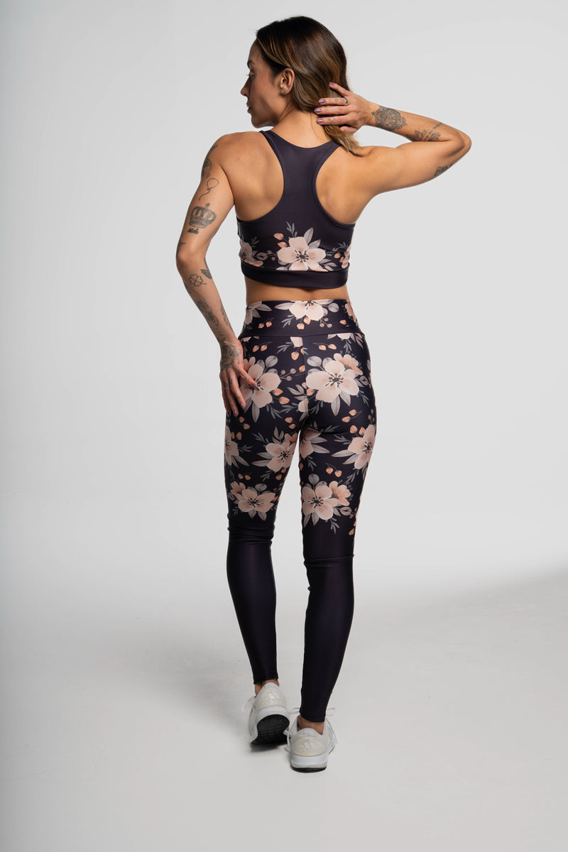 Legging Flower Black - atarafitness