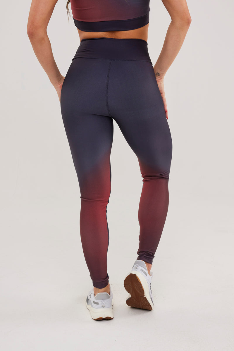Legging Gradient Black and Red - atarafitness