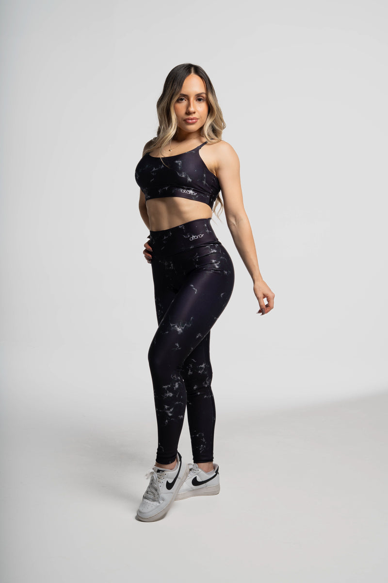 Legging Mármore Preto - atarafitness