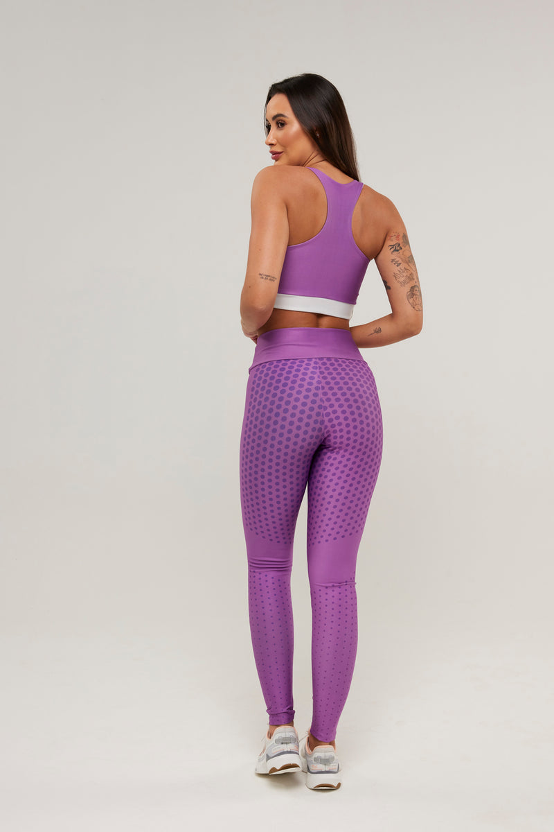 Legging Poá Violeta - atarafitness