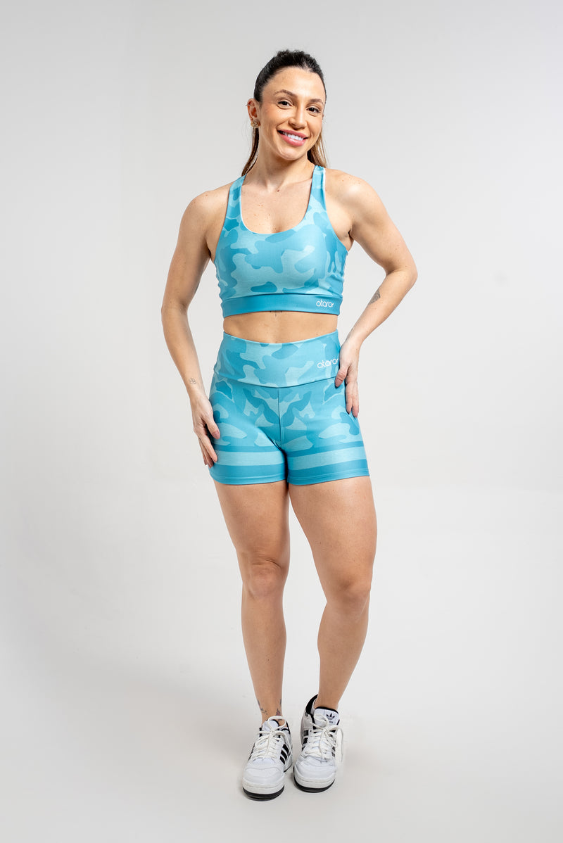 Shorts Camuflado Mescla Azul - atarafitness