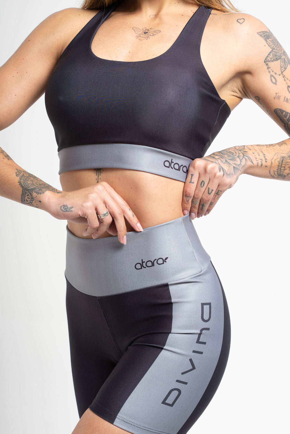 Shorts Color Block Gray - atarafitness