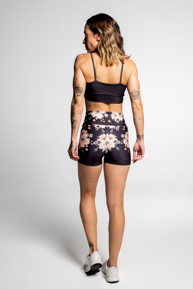 Shorts Flower Black - atarafitness