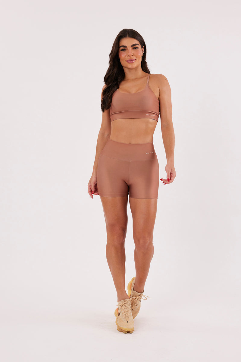 Shorts Liso Caramelo - atarafitness