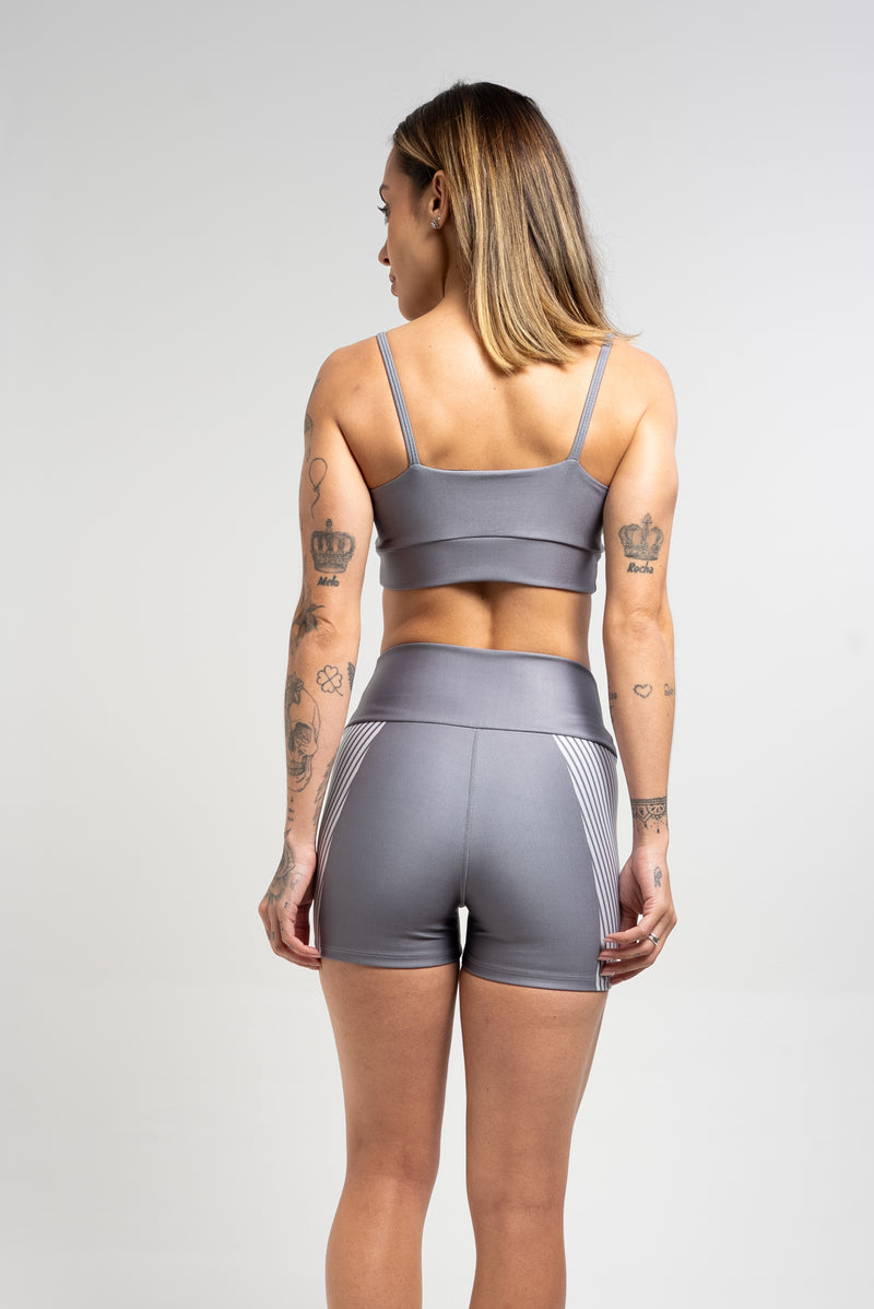 Shorts Listra Cinza - atarafitness